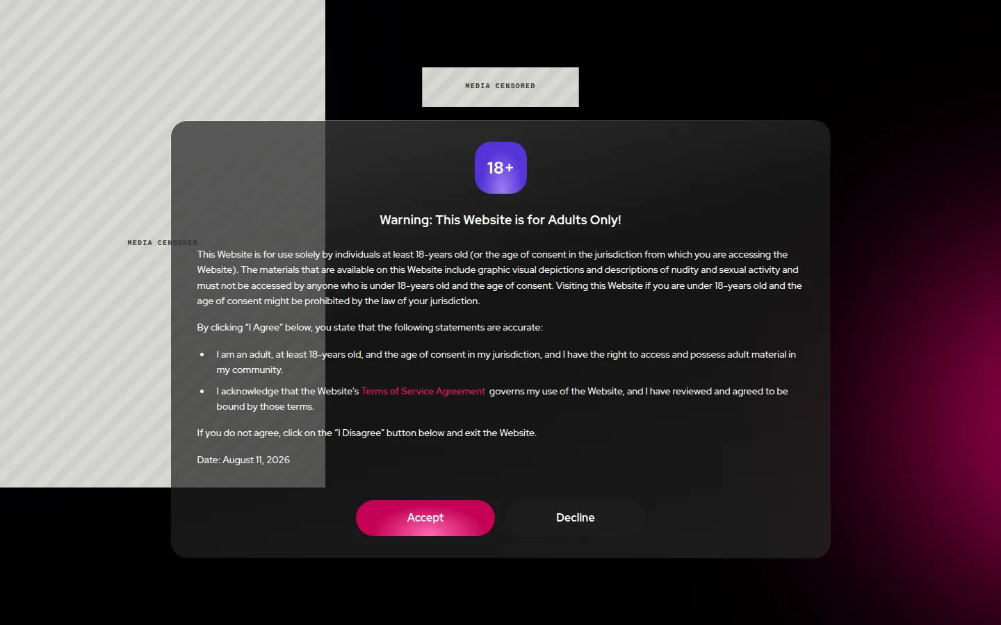 Reviewed capture of the AIPornX public landing page