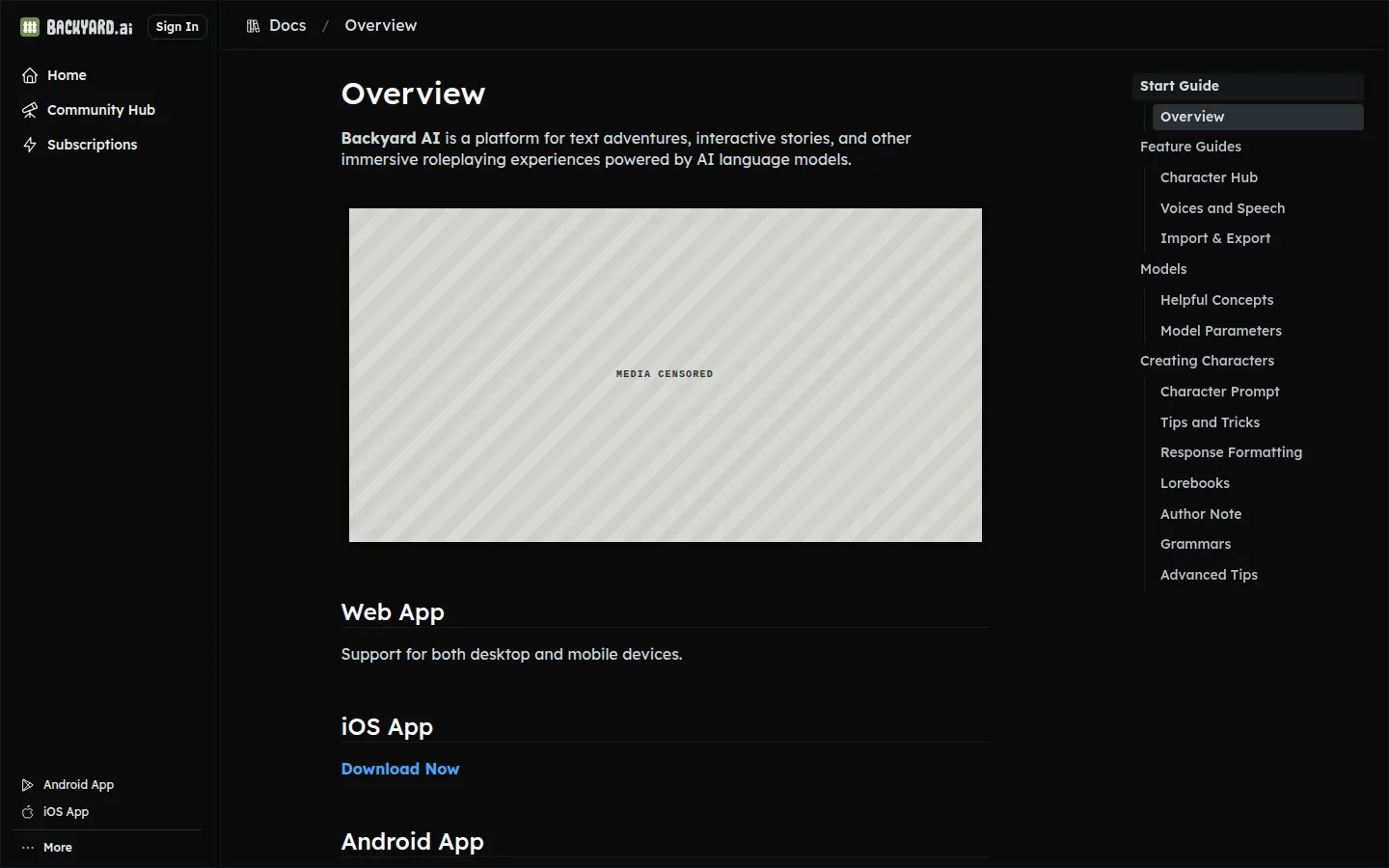 Reviewed capture of the Backyard AI public landing page