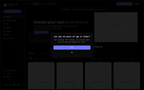 Reviewed capture of the Fanfinity public landing page