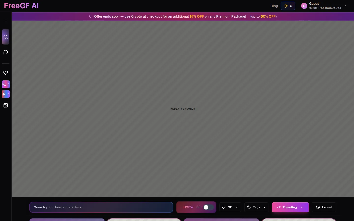 Reviewed capture of the FreeGF public landing page