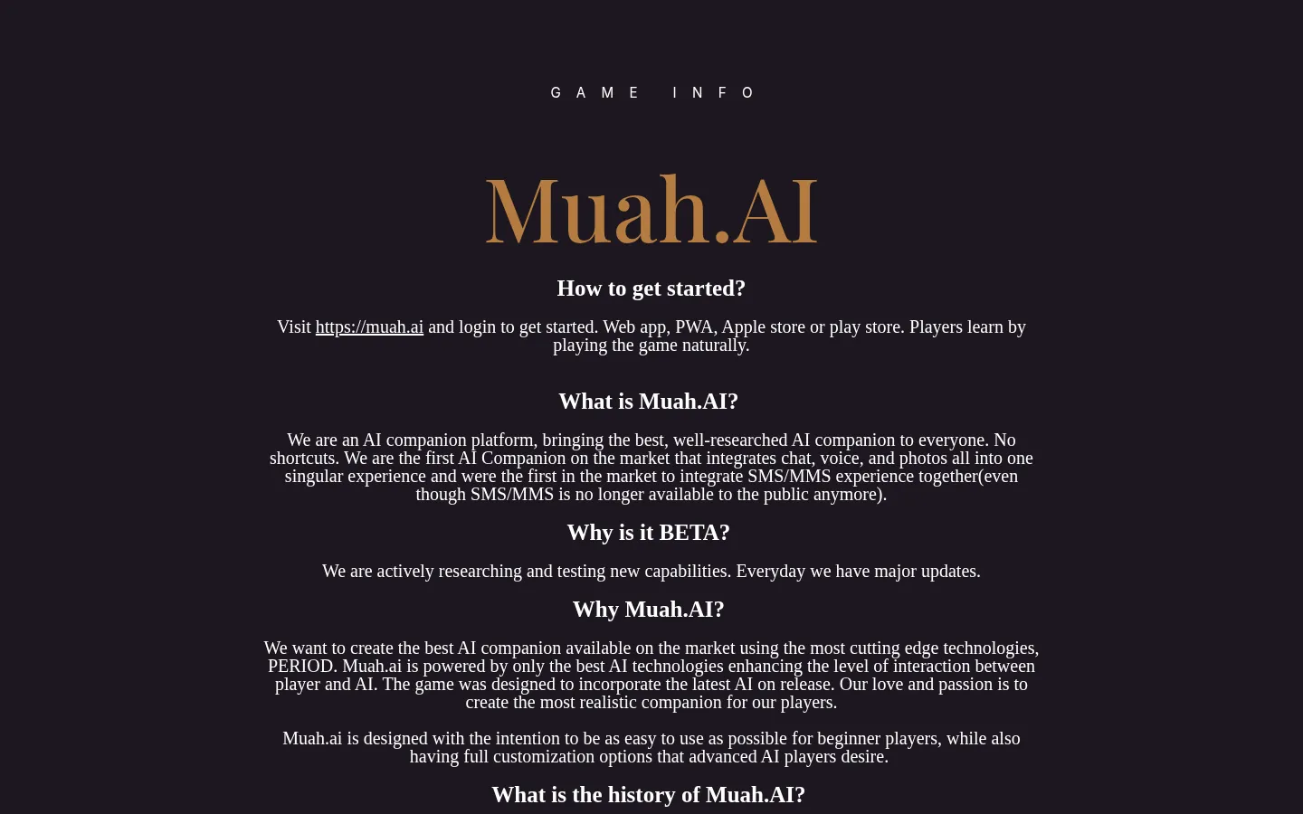 Reviewed capture of the Muah.AI public landing page