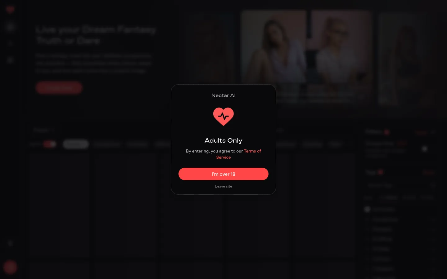Reviewed capture of the Nectar AI public landing page