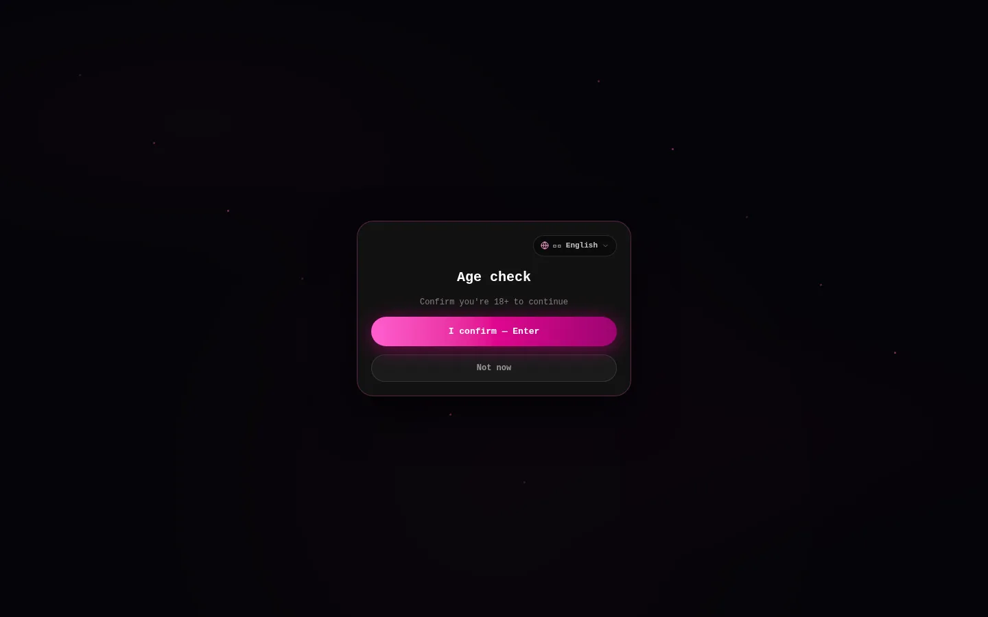 Reviewed capture of the PornCreate public landing page
