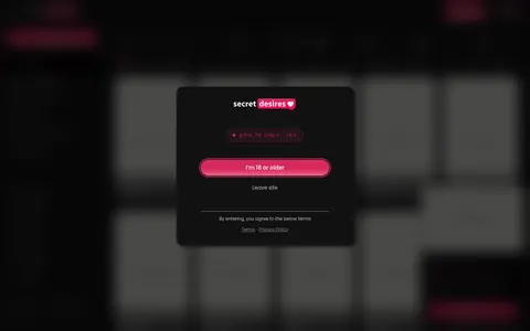 Reviewed capture of the SecretDesires public landing page