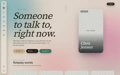 Reviewed capture of the Soulmate public landing page