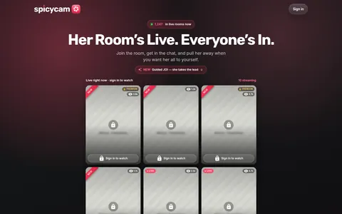 Reviewed capture of the SpicyCam AI public landing page